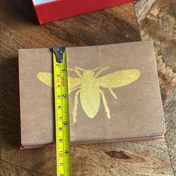 Red and Gold Bee Note Card Set - Picture 8 of 11